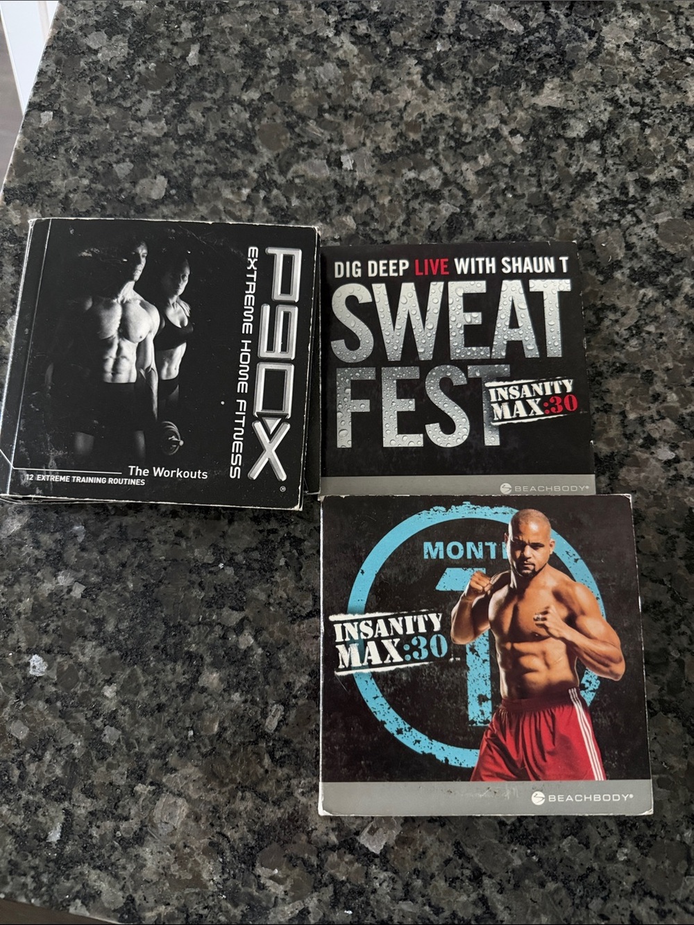 Beachbody P90X and Insanity Max: 30 month 1 and 2 + sweatfest